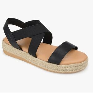 NWT Journee Collection Black Women's 7 1/2 Sandals